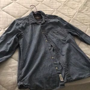 H&M chambray button up shirt size L